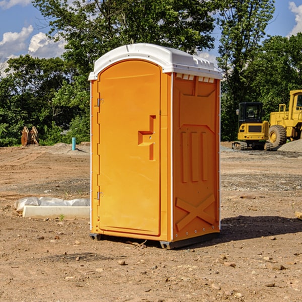 how often are the porta potties cleaned and serviced during a rental period in Mukwa WI